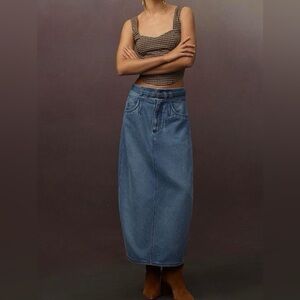 Anthropologie Pilcro Barrel Denim Skirt